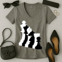 Chess Pieces, Chess Lover, Titled Chess Player, Chess Master Women's V-Neck T-Shirt