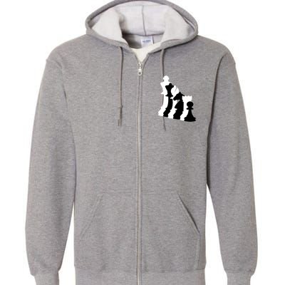 Chess Pieces, Chess Lover, Titled Chess Player, Chess Master Full Zip Hoodie