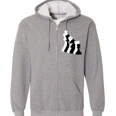 Chess Pieces, Chess Lover, Titled Chess Player, Chess Master Full Zip Hoodie