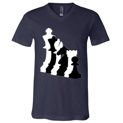 Chess Pieces, Chess Lover, Titled Chess Player, Chess Master V-Neck T-Shirt