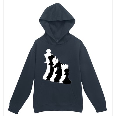 Chess Pieces, Chess Lover, Titled Chess Player, Chess Master Urban Pullover Hoodie