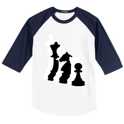 Chess Pieces, Chess Lover, Titled Chess Player, Chess Master Baseball Sleeve Shirt