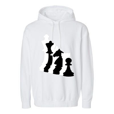 Chess Pieces, Chess Lover, Titled Chess Player, Chess Master Garment-Dyed Fleece Hoodie