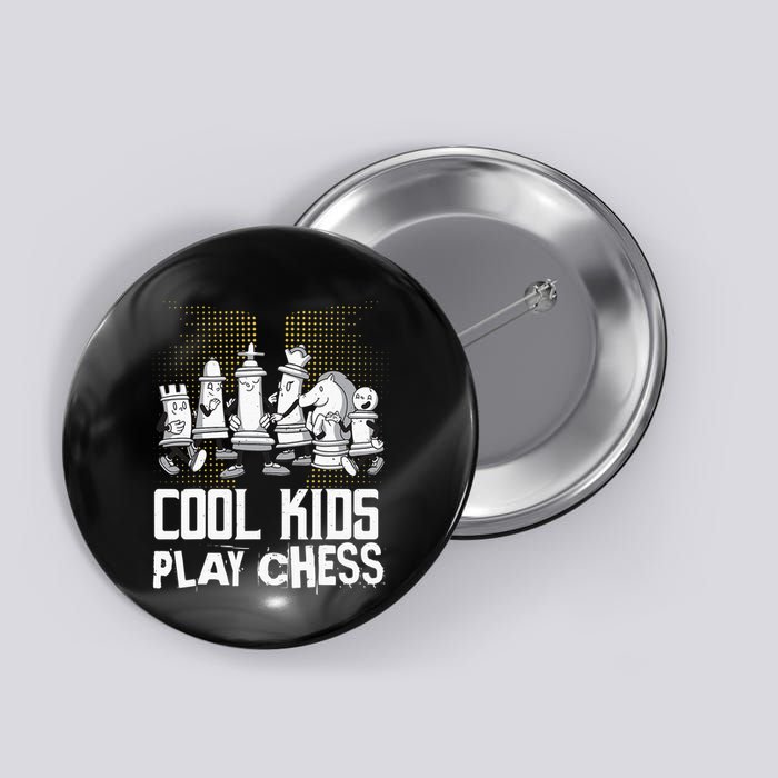 Cool  Play Chess Lover Sport Art Player Button