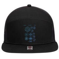 Competitive Puzzle Cube Rubik Patent Speed Cubing Retro Math 7 Panel Mesh Trucker Snapback Hat