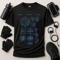 Competitive Puzzle Cube Rubik Patent Speed Cubing Retro Math Cooling Performance Crew T-Shirt