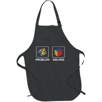 Competitive Puzzle Cube Problem Solved Speed Cubing Full-Length Apron With Pockets