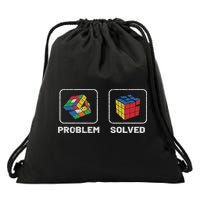 Competitive Puzzle Cube Problem Solved Speed Cubing Drawstring Bag