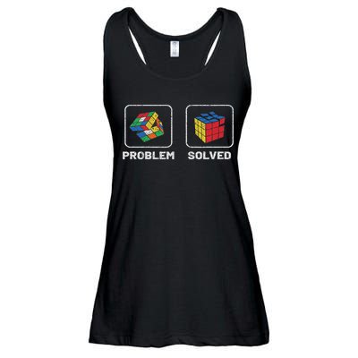 Competitive Puzzle Cube Problem Solved Speed Cubing Ladies Essential Flowy Tank