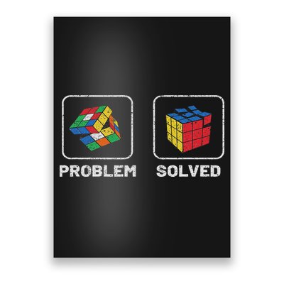 Competitive Puzzle Cube Problem Solved Speed Cubing Poster