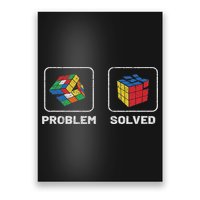 Competitive Puzzle Cube Problem Solved Speed Cubing Poster