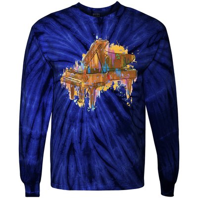 Colorful Piano Tie-Dye Long Sleeve Shirt