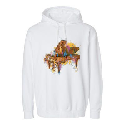 Colorful Piano Garment-Dyed Fleece Hoodie