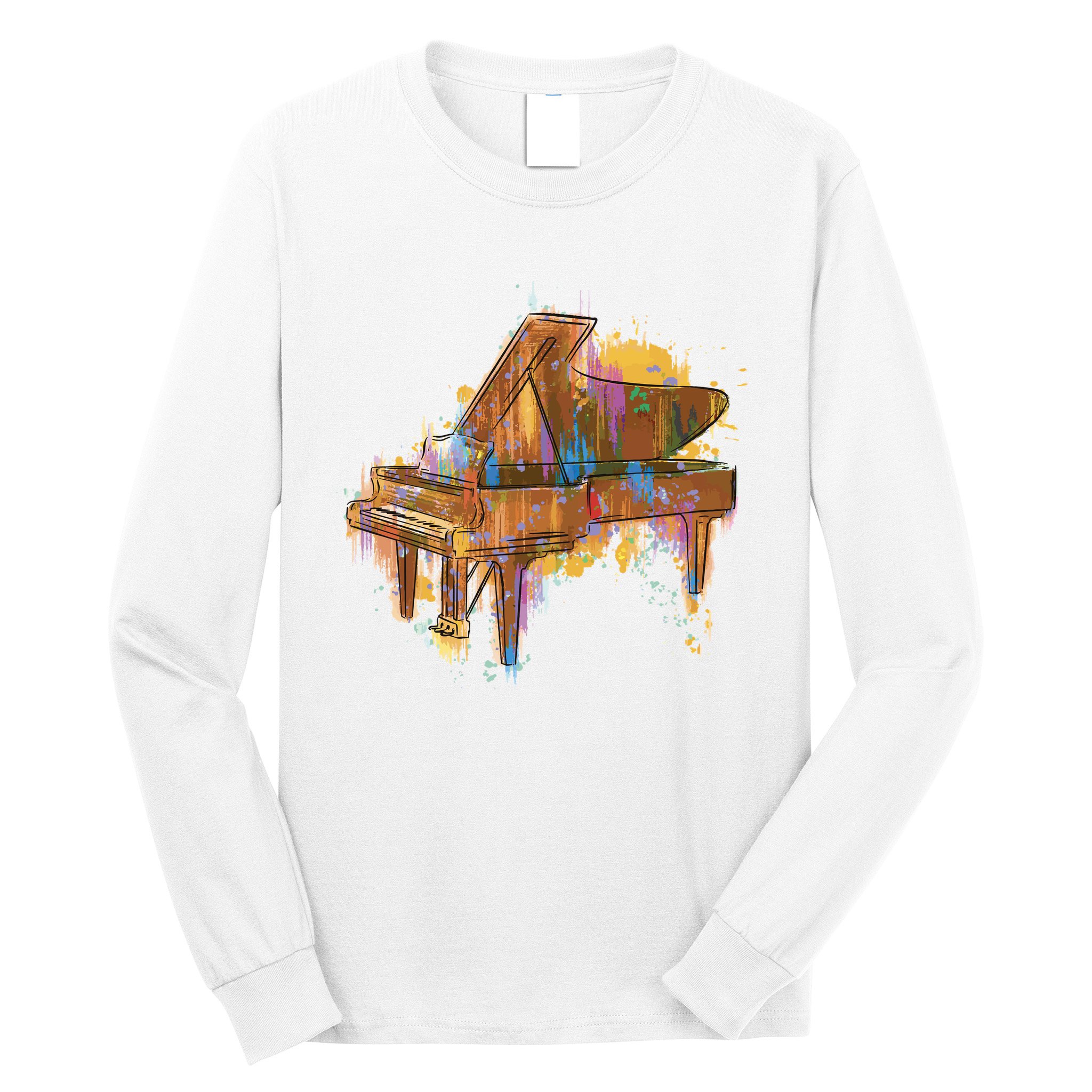Colorful Piano Long Sleeve Shirt