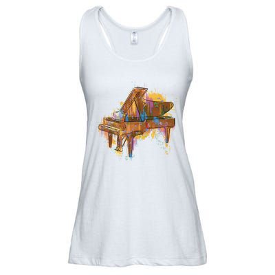 Colorful Piano Ladies Essential Flowy Tank