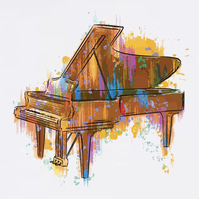 Colorful Piano Flatbill Hat