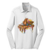 Colorful Piano Silk Touch Performance Long Sleeve Polo