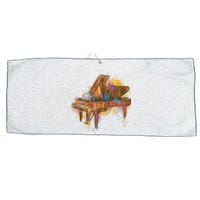 Colorful Piano Large Microfiber Waffle Golf Towel