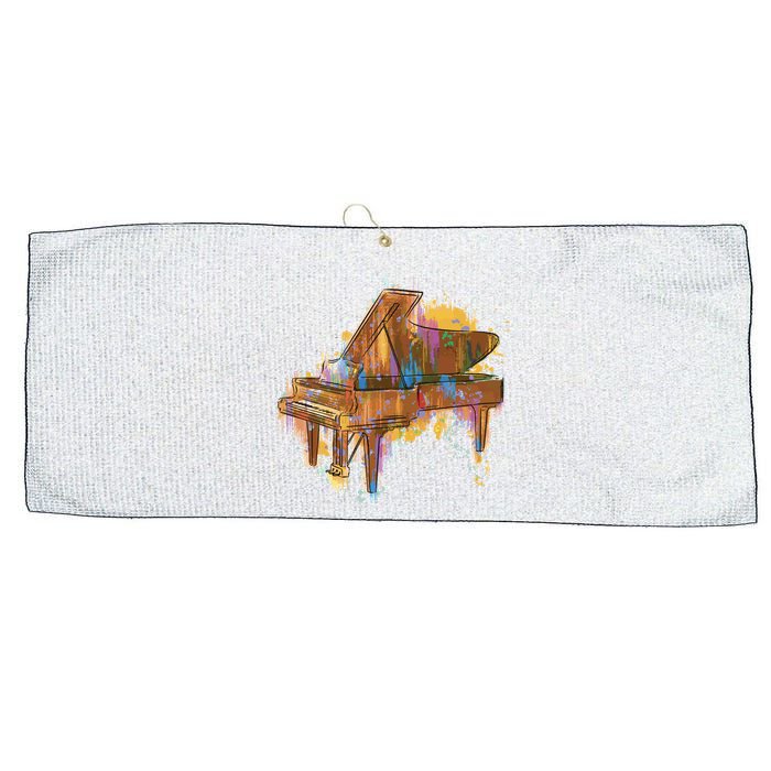 Colorful Piano Large Microfiber Waffle Golf Towel