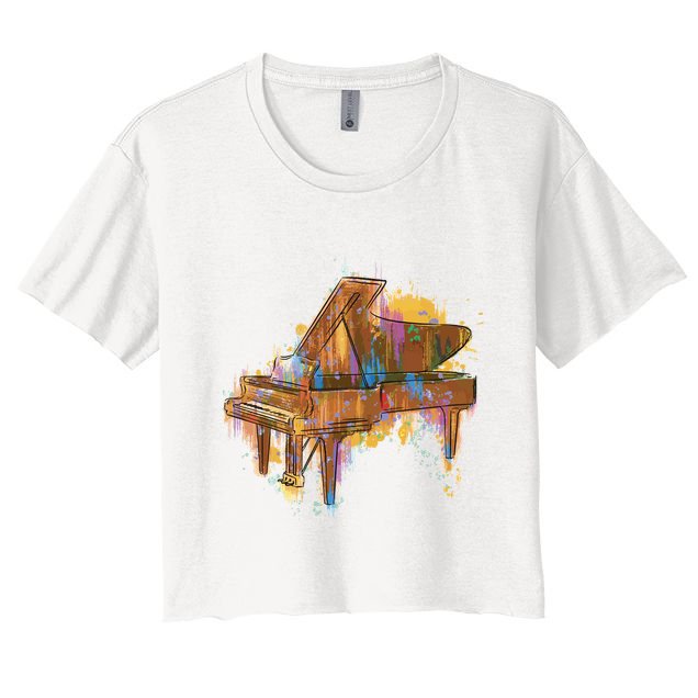 Colorful Piano Crop Top