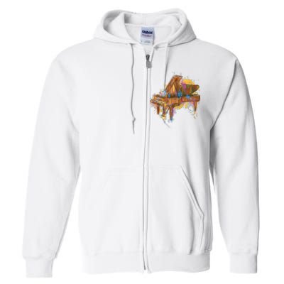 Colorful Piano Full Zip Hoodie