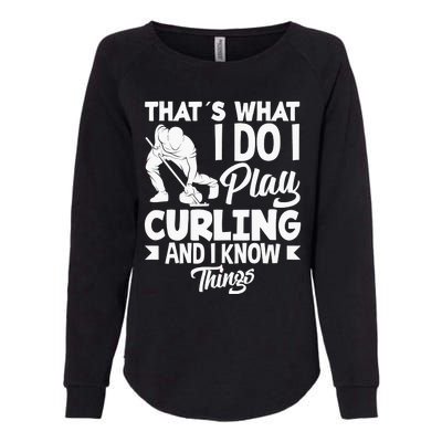 Curling Player Curler Winter Sports Curl Womens California Wash Sweatshirt