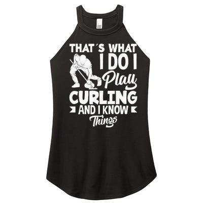 Curling Player Curler Winter Sports Curl Women’s Perfect Tri Rocker Tank