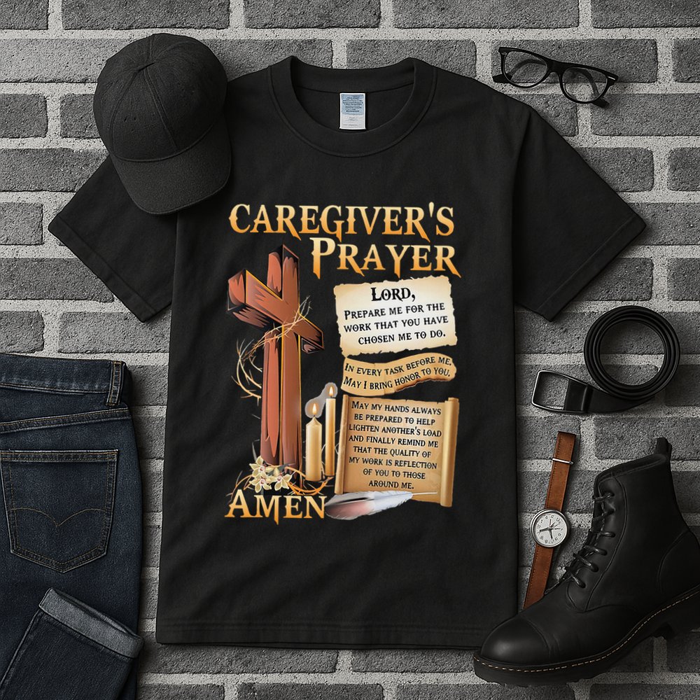 CaregiverS Prayer Christian Cross Faith Hope Love Jesus Tall T-Shirt