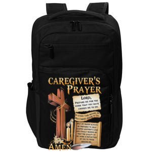 CaregiverS Prayer Christian Cross Faith Hope Love Jesus Impact Tech Backpack