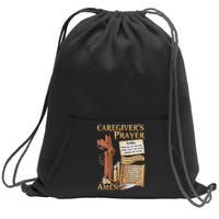 CaregiverS Prayer Christian Cross Faith Hope Love Jesus Sweatshirt Cinch Pack Bag