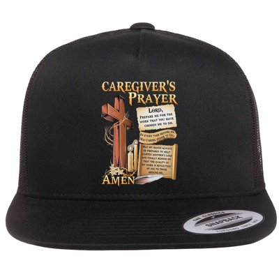 CaregiverS Prayer Christian Cross Faith Hope Love Jesus Flatbill Hat