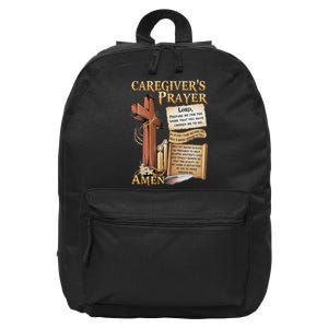 CaregiverS Prayer Christian Cross Faith Hope Love Jesus 16 in Basic Backpack