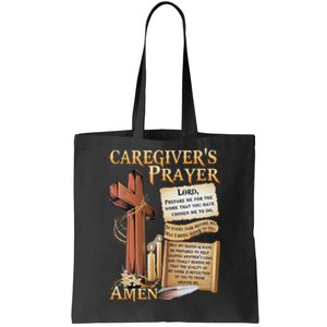 CaregiverS Prayer Christian Cross Faith Hope Love Jesus Tote Bag