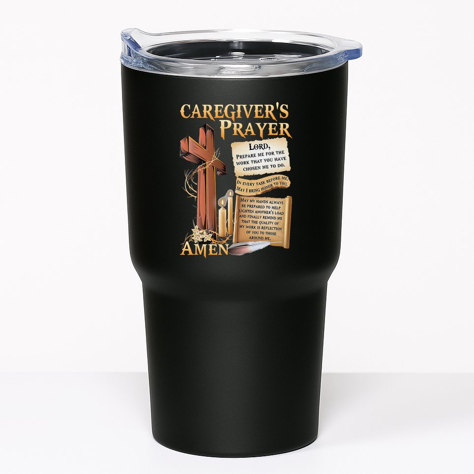 CaregiverS Prayer Christian Cross Faith Hope Love Jesus Tumbler