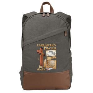 CaregiverS Prayer Christian Cross Faith Hope Love Jesus Cotton Canvas Backpack