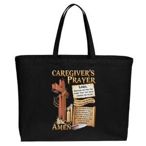 CaregiverS Prayer Christian Cross Faith Hope Love Jesus Cotton Canvas Jumbo Tote