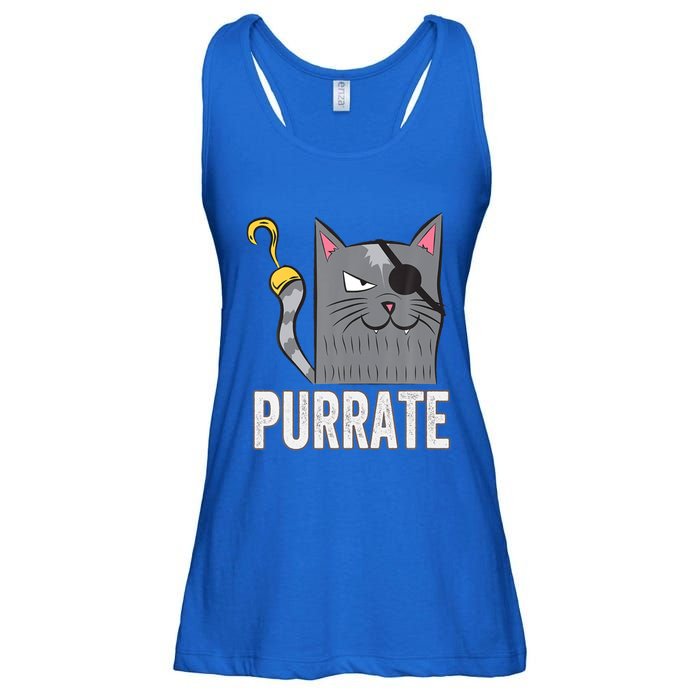 Cat Pirate Cats Halloween Cat Lover Gift Ladies Essential Flowy Tank