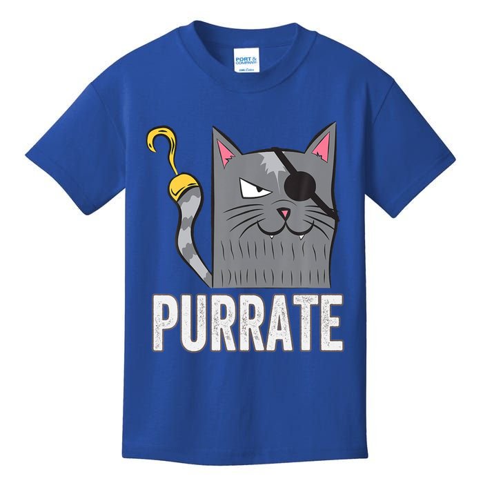 Cat Pirate Cats Halloween Cat Lover Gift Kids T-Shirt