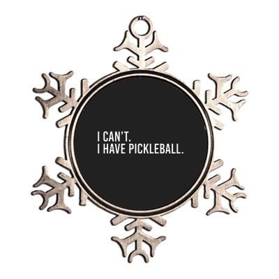 Cool Pickleball Coach With Saying I Cant I Have Pickleball Metallic Star Ornament