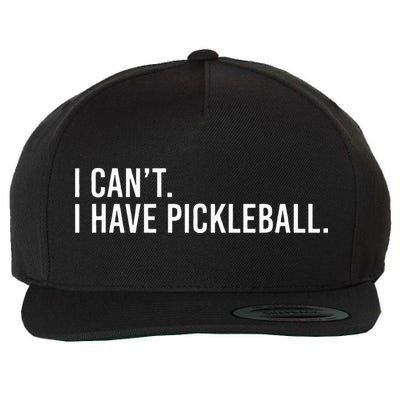 Cool Pickleball Coach With Saying I Cant I Have Pickleball Wool Snapback Cap