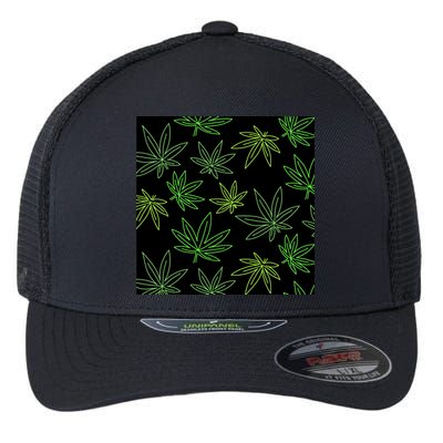 Cannabis Pattern Flexfit Unipanel Trucker Cap