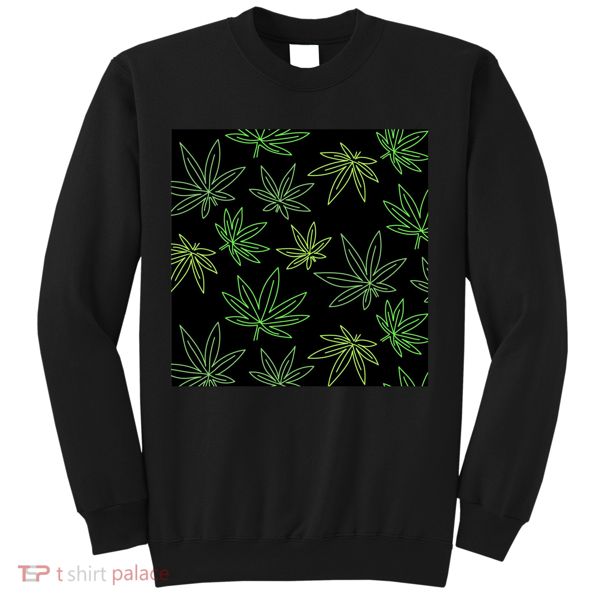 Cannabis Pattern Sweatshirt