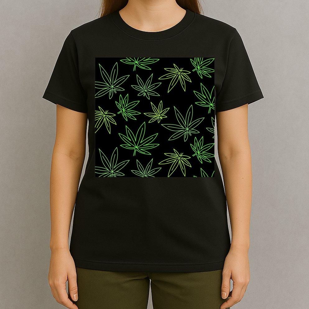 Cannabis Pattern T-Shirt