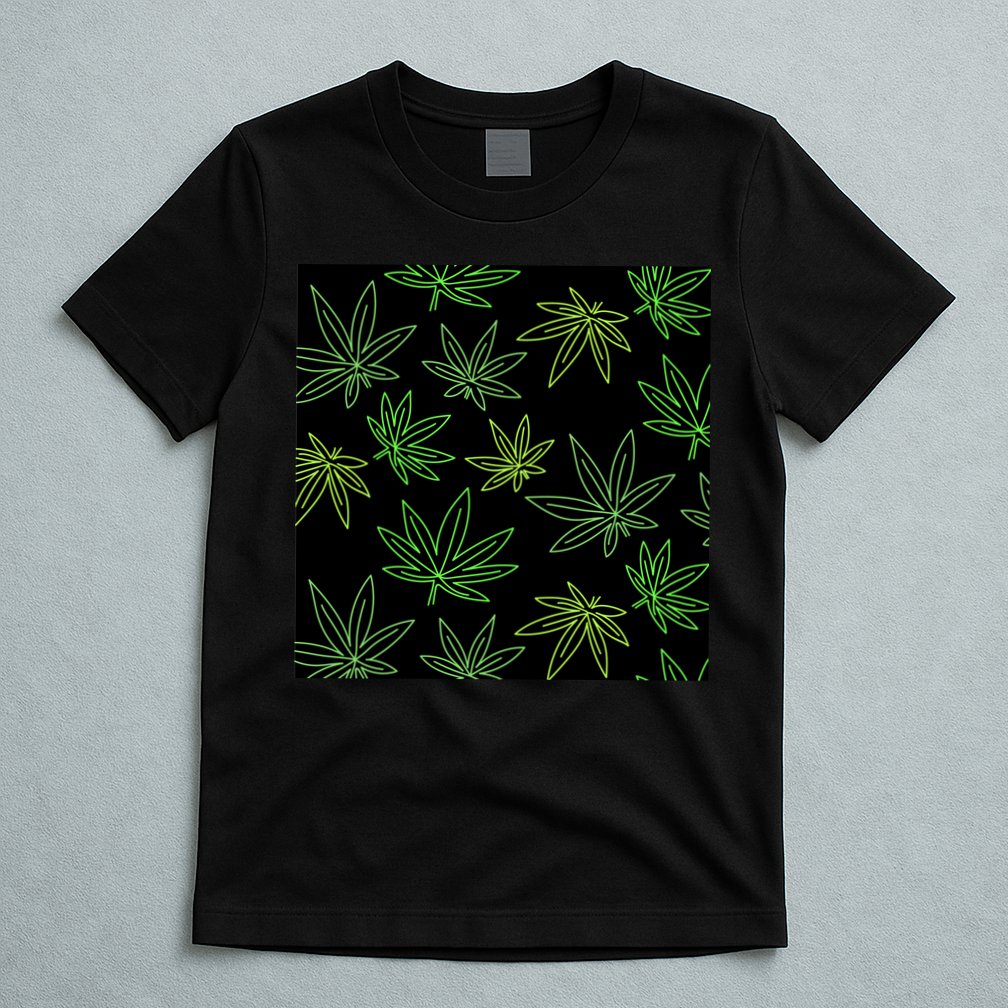 Cannabis Pattern T-Shirt
