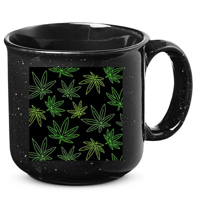 Cannabis Pattern 15oz Campfire Ceramic Mug