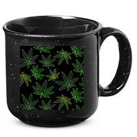 Cannabis Pattern 15oz Campfire Ceramic Mug