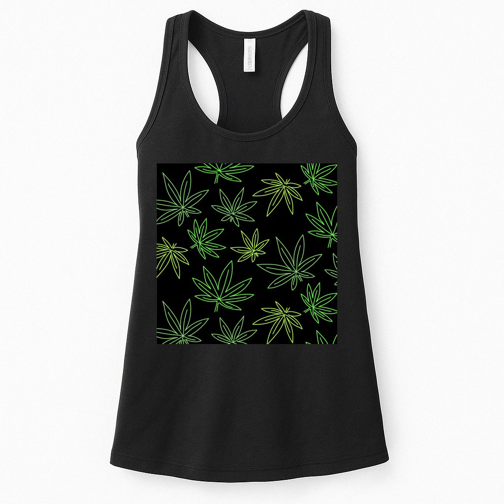 Cannabis Pattern Womens Tank Top