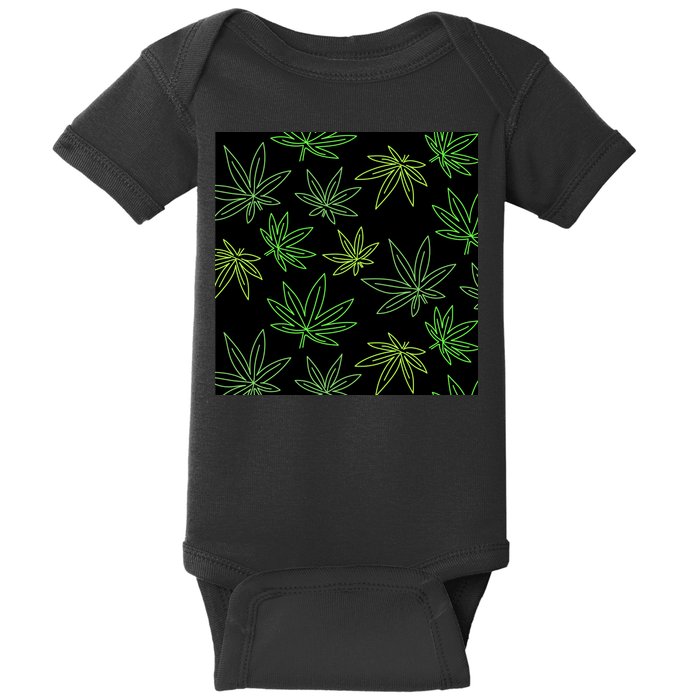 Cannabis Pattern Baby Bodysuit