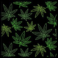 Cannabis Pattern Wool Snapback Cap