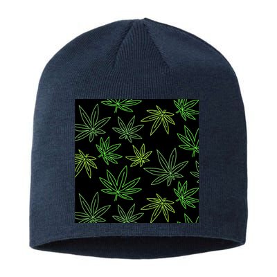 Cannabis Pattern Sustainable Beanie